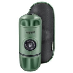 Кофеварка рожковая Wacaco Nanopresso c жёстким чехлом moss green