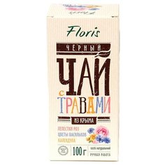 Чай черный Floris с розой, васильком и календулой, 100 г