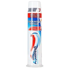 Зубная паста Aquafresh Тройная защита Освежающе-мятная, помпа, 100 мл