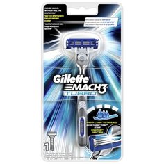 Бритвенный станок Gillette Mach3 Turbo сменные кассеты, 1 шт.