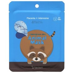 Berrisom Тканевая маска с экстрактом плаценты Animal Mask Series - Raccoon, 25 мл