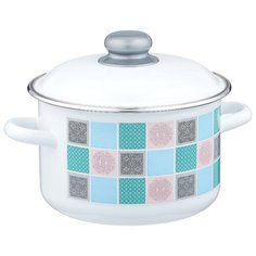 Кастрюля Appetite Пастель 3 л, белый/голубой/розовый