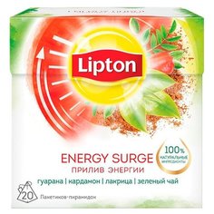 Чай зеленый Lipton Energy Surge в пирамидках, 20 шт.