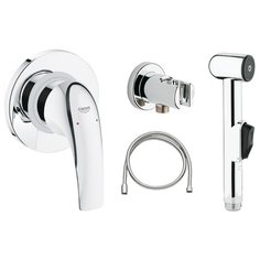 Смеситель для биде Grohe BauCurve 123072 однорычажный встраиваемый лейка в комплекте хром