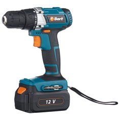 Аккумуляторная дрель-шуруповерт Bort BAB-12-P 28 Н·м синий/черный