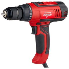 Сетевая дрель-шуруповерт ELITECH ДШ 0110РЭ 100 Вт 27 Н·м красный/черный