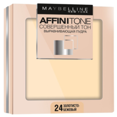 Maybelline Affinitone пудра компактная Совершенный тон выравнивающая и матирующая 24 золотисто-бежевый