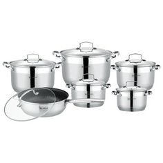 Набор посуды Rainstahl 1855-12RS/CW МRB 12 пр. стальной