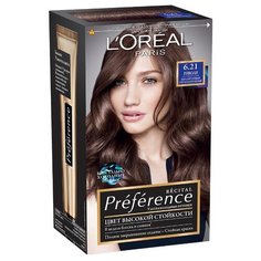LOreal Paris Recital Preference стойкая краска для волос, 6.21, Риволи