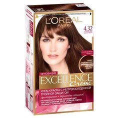 LOreal Paris Excellence стойкая крем-краска для волос, 4.32, Золотистый каштановый