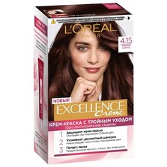 LOreal Paris Excellence стойкая крем-краска для волос, 4.15, Морозный шоколад