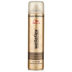 Wella Лак для волос Wellaflex Блеск и фиксация суперсильной фиксации, экстрасильная фиксация, 400 мл