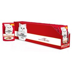 Корм для кошек Gourmet Мон Петит с лососем 30шт. х 50 г (кусочки в соусе)