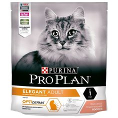 Корм для кошек Purina Pro Plan Elegant для здоровья кожи и шерсти, для вывода шерсти, с лососем 400 г