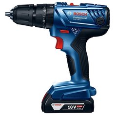 Ударная аккумуляторная дрель-шуруповерт BOSCH GSB 180-LI 2.0Ач х2 кейс 54 Н·м синий/черный