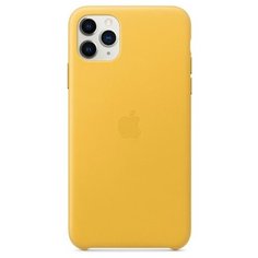 Чехол Apple кожаный для Apple iPhone 11 Pro Max лимонный сироп