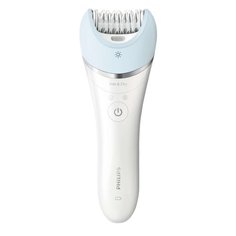 Эпилятор Philips BRE605 Satinelle Advanced белый/голубой