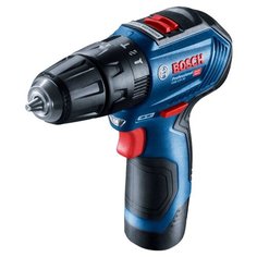 Ударная аккумуляторная дрель-шуруповерт BOSCH GSB 12V-30 Li-Ion 2.0 А-ч 12 В х2 кейс 30 Н·м синий/черный
