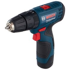 Ударная аккумуляторная дрель-шуруповерт BOSCH GSB 120-LI Li-Ion 2.0 А-ч 12 В х2 кейс 30 Н·м синий/черный