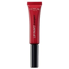 LOreal Paris Infaillible Lip Paint Lacquer жидкая помада для губ глянцевая, оттенок 105, Красная фантазия