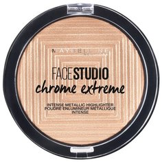 Maybelline Хайлайтер для лица Face Studio Chrome Extreme 300 золотой песок