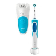 Эпилятор Braun 5-511 Silk-epil 5 Wet & Dry + OralB Vitality белый/голубой