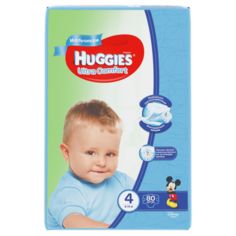 Huggies подгузники Ultra Comfort для мальчиков 4 (8-14 кг) 80 шт.