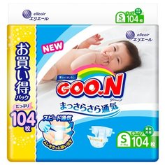 Goo.N подгузники Ultra S (4-8 кг) 104 шт. Goon