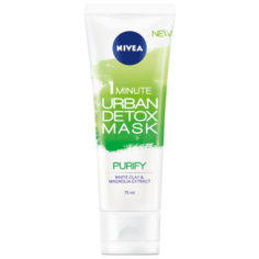 Nivea маска Urban Detox детокс и очищение пор за 1 минуту с белой глиной и экстрактом магнолии, 75 мл