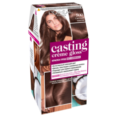 LOreal Paris Casting Creme Gloss стойкая краска-уход для волос, 500, Светлый каштан
