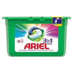 Капсулы Ariel Color, пластиковый контейнер, 12 шт