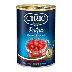 Томаты Polpa очищенные резаные Cirio жестяная банка 400 г