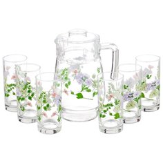 Набор Luminarc Mabelle 7 предметов прозрачный/зеленый