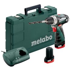 Аккумуляторная дрель-шуруповерт Metabo PowerMaxx BS 2014 Basic 2.0Ah x2 Case 34 Н·м зеленый/черный/серый