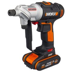 Аккумуляторная дрель-шуруповерт Worx WX176.2 2.0Ач х1 кейс 30 Н·м черный/оранжевый