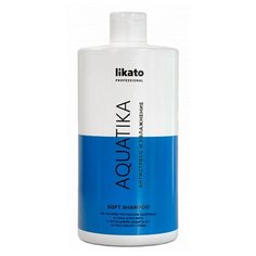 Likato шампунь Soft Aquatika Антистресс и увлажнение на основе протеинов пшеницы и сока алоэ вера 750 мл