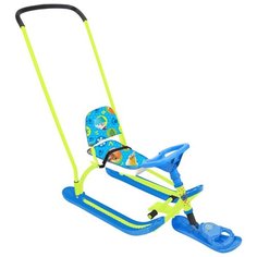 Снегокат Nika Twiny 2 с пушистыми зверями