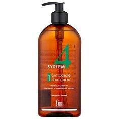 Sim Sensitive SYSTEM 4 Climbazole Shampoo 1 Терапевтический шампунь № 1 для нормальной и жирной кожи головы 500 мл с дозатором