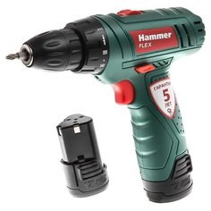 Аккумуляторная дрель-шуруповерт Hammer ACD12/2LE 20 Н·м зеленый/черный