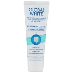 Зубной гель Global White реминерализирующий Яблоко-мята со фтором, 40 мл