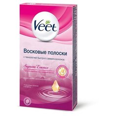 Veet Восковые полоски SupremEssence с ароматом бархатной розы и эфирными маслами для линии бикини и области подмышек 14 шт.