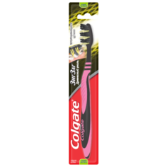 Зубная щетка Colgate Зиг Заг многофукциональная с древесным углем, средней жесткости, розовый