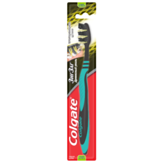 Зубная щетка Colgate Зиг Заг многофукциональная с древесным углем, средней жесткости, зеленый