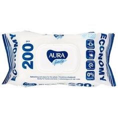 Влажные салфетки Aura Family 200 шт.