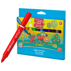 ArtBerry Фломастеры "Jumbo Super Washable" 12 шт. разноцветные
