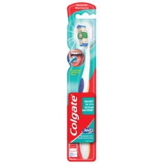 Зубная щетка Colgate 360 Суперчистота всей полости рта многофункциональная, средней жесткости, оранжевый