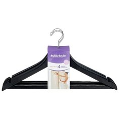 Вешалка Attribute Siluet набор 4 шт черный