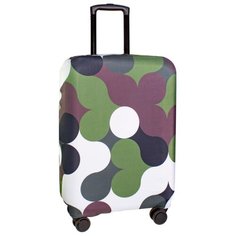 Чехол для чемодана PROFFI Travel "Хаки" L, Принт