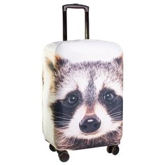 Чехол для чемодана PROFFI Travel "Енот" L, Принт