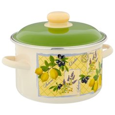 Кастрюля Appetite Citrus 3 л, белый/зеленый/желтый